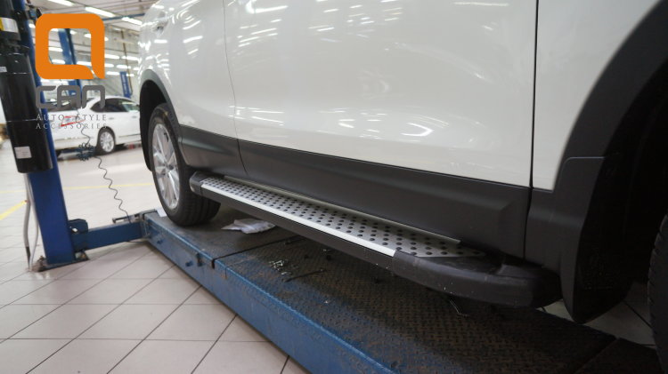 Пороги алюминиевые Sapphire Silver Can Otomotiv Nissan Qashqai 2014-2019 no.11958