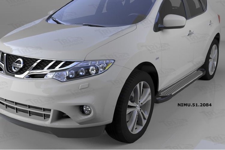 Пороги алюминиевые Sapphire Silver Can Otomotiv Nissan Murano (Z51) 2008-2014 no.11999