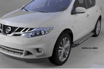 Пороги алюминиевые Sapphire Silver Can Otomotiv Nissan Murano (Z51) 2008-2014