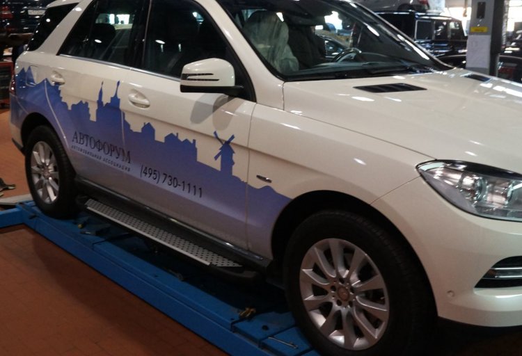 Пороги алюминиевые Sapphire Silver Can Otomotiv Mercedes-Benz ML-Class W166 2012-2015 no.8534