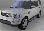 Пороги алюминиевые Sapphire Silver Can Otomotiv Land Rover Discovery III 2004-2009