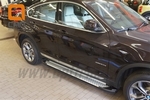 Пороги алюминиевые Sapphire Silver Can Otomotiv BMW X3 (F25) 2010-2017