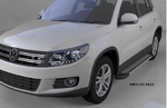 Пороги алюминиевые Topaz Can Otomotiv Volkswagen Tiguan I 2008-2016