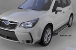 Пороги алюминиевые Topaz Can Otomotiv Subaru Forester 2013-2019
