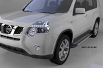 Пороги алюминиевые Topaz Can Otomotiv Nissan X-Trail 2007-2014