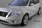Пороги алюминиевые Topaz Can Otomotiv Nissan Pathfinder 2014-2019