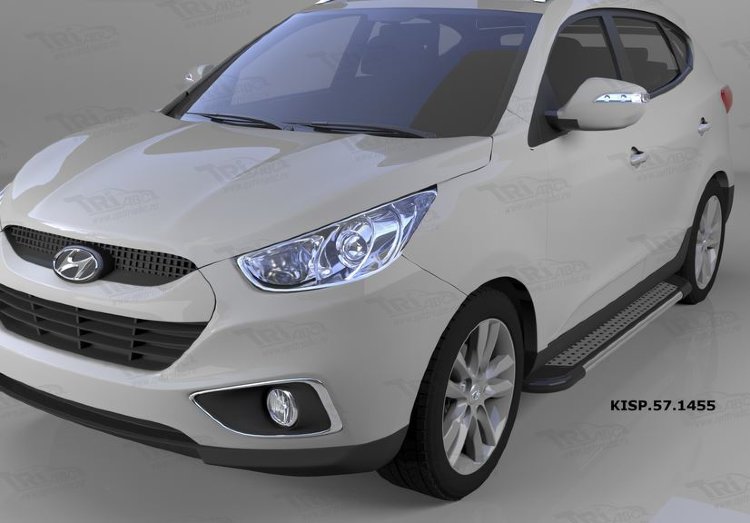 Пороги алюминиевые Topaz Can Otomotiv KIA Sportage 2004-2009 no.12157