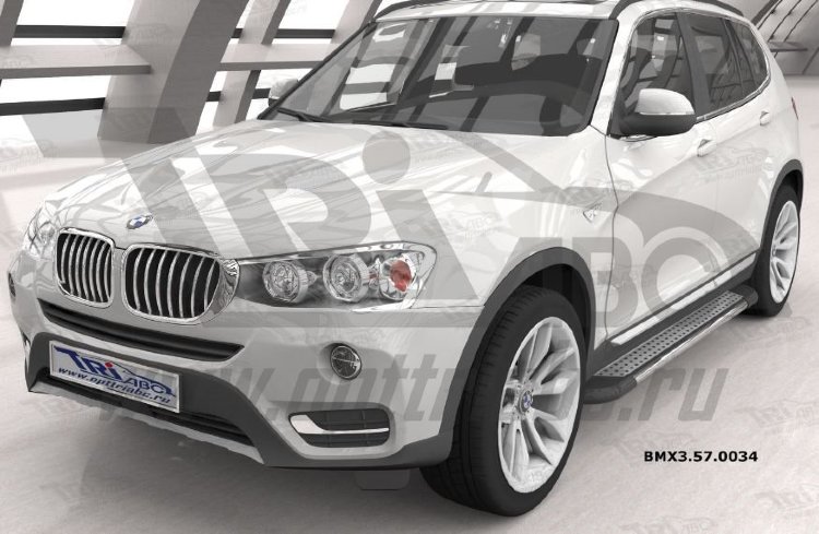 Пороги алюминиевые Topaz Can Otomotiv BMW X3 (F25) 2010-2017 no.8590