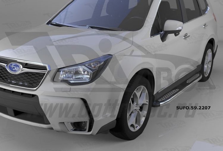 Пороги алюминиевые Zirkon Can Otomotiv Subaru Forester 2013-2019 no.11502