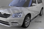 Пороги алюминиевые Zirkon Can Otomotiv Skoda Yeti 2010-2019
