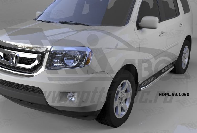 Пороги алюминиевые Zirkon Can Otomotiv Honda Pilot 2009-2015 no.11688