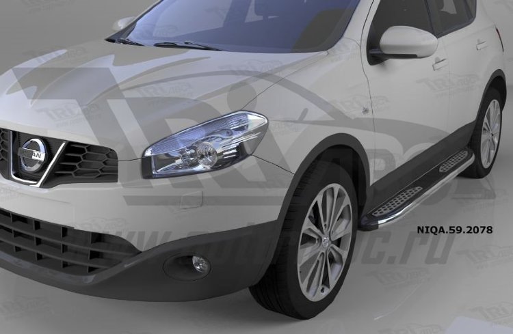 Пороги алюминиевые Zirkon Can Otomotiv Nissan Qashqai +2 2007-2013 no.11930