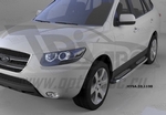 Пороги алюминиевые Zirkon Can Otomotiv Hyundai Santa Fe 2006-2009