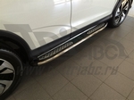 Пороги алюминиевые Zirkon Can Otomotiv Hyundai Santa Fe 2012-2018