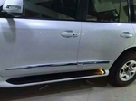 Пороги боковые с подсветкой белые OEM-Tuning Toyota Land Cruiser 200 2007-2019