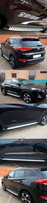 Пороги боковые (вариант 1) OEM-Tuning Hyundai Tucson 2015-2019