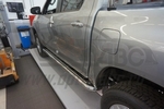 Пороги стальные труба с листом C2 (d 60) Can Otomotiv Toyota Hilux 2015-2019