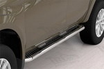 Пороги стальные труба с листом C2 (d 60) Can Otomotiv Mitsubishi L200 2015-2019