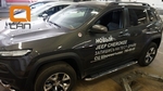 Пороги стальные труба с листом C2 (d 60) Can Otomotiv Jeep Cherokee 2014-2019