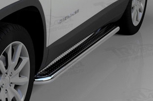 Пороги стальные труба с листом C2 (d 60) Can Otomotiv Jeep Cherokee 2014-2019 ― Auto-Clover