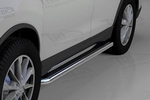 Пороги стальные труба с листом C2 (d 60) Can Otomotiv Nissan X-Trail 2014-2019