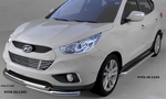 Пороги стальные труба с листом C2 (d 60) Can Otomotiv KIA Sportage 2010-2015