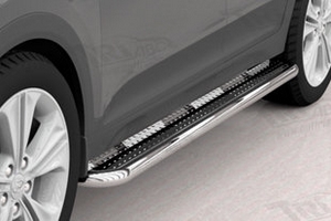 Пороги стальные труба с листом C2 (d 60) Can Otomotiv Hyundai Creta 2016-2019 ― Auto-Clover