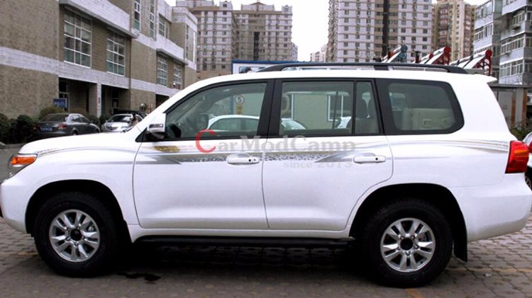 Рейлинги на крышу черные OEM-Tuning Toyota Land Cruiser 200 2007-2019 no.8150