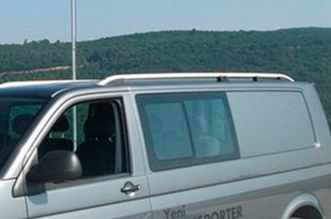 Рейлинги на крышу серебристые (короткая база) Can Otomotiv Volkswagen Transporter T5 2003-2015 ― Auto-Clover