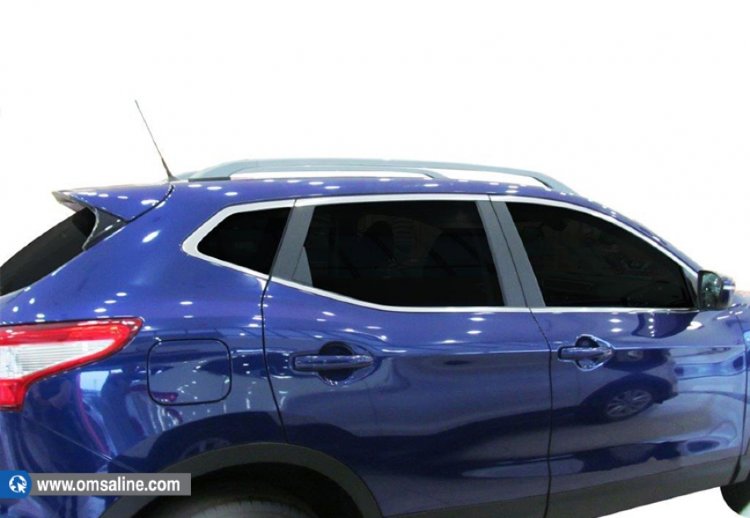 Рейлинги на крышу серебристые Omsa Line Nissan Qashqai 2007-2013 no.5523
