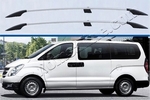 Рейлинги на крышу серебристые с алюминиевыми ножками Omsa Line Hyundai Grand Starex (H-1) 2007-2019