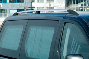 Рейлинги на крышу серебристые с алюминиевыми ножками Omsa Line Hyundai Grand Starex (H-1) 2007-2019 ― Auto-Clover