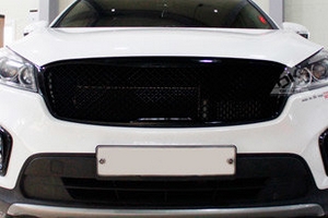 Решетка радиатора Bentley style (черная) DKmotion KIA Sorento Prime 2015-2019 ― Auto-Clover