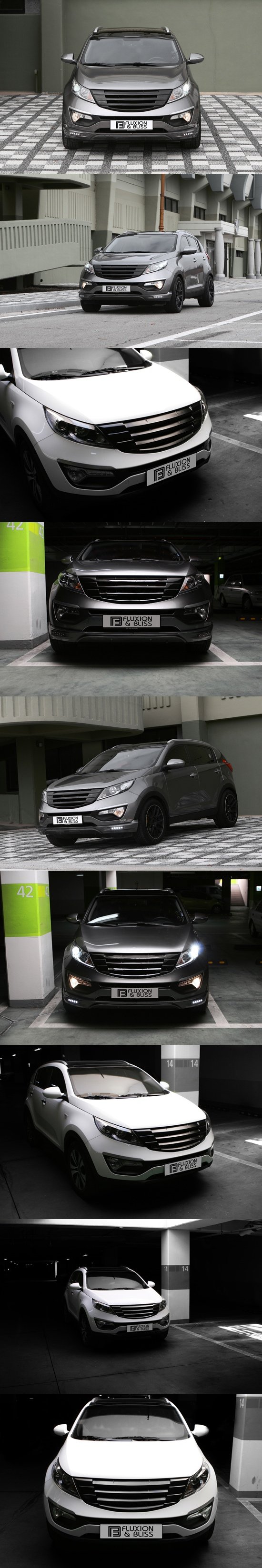 Решетка радиатора Fluxion & Bliss (неокрашено) KIA Sportage 2010-2015 no.16002