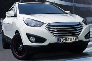 Решетка радиатора хромированная Tomato Hyundai ix35 2009-2015 ― Auto-Clover