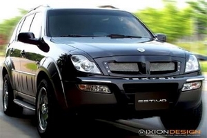 Решетка радиатора Ixion (окрашено) SsangYong Rexton 2001-2015 ― Auto-Clover