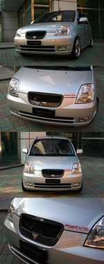 Решетка радиатора RoadRuns (неокрашено) KIA Picanto 2004-2011