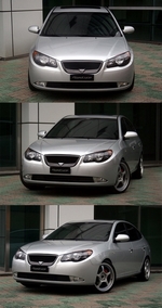 Решетка радиатора RoadRuns (неокрашено) Hyundai Elantra 2006-2010