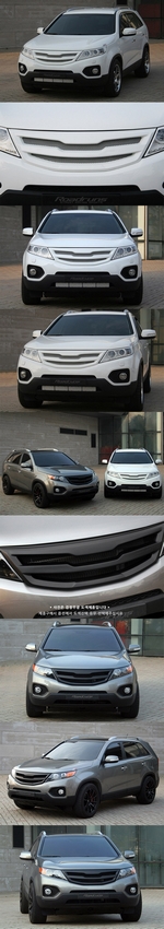 Решетка радиатора RoadRuns (окрашено) KIA Sorento 2009-2012