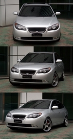 Решетка радиатора RoadRuns (окрашено) Hyundai Elantra 2006-2010