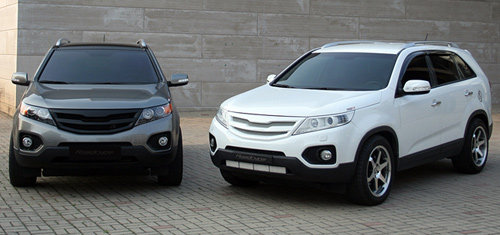 Решетка радиатора RoadRuns (окрашено) KIA Sorento 2009-2012 0951