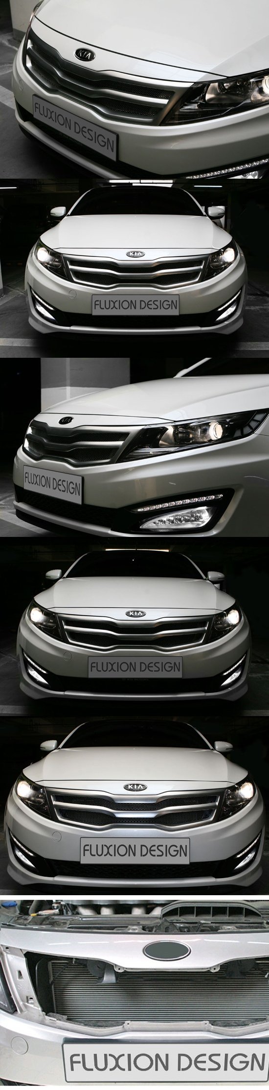 Решетка радиатора (вер.2) Fluxion & Bliss (неокрашено) KIA Optima 2010-2015 no.16001