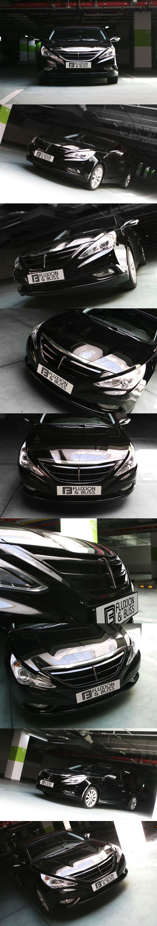 Решетка радиатора (вер.2) Fluxion & Bliss (окрашено) Hyundai Sonata 2009-2014 0986
