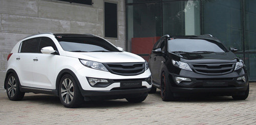 Решетка радиатора (версия 1) RoadRuns (окрашено) KIA Sportage 2010-2015 0999