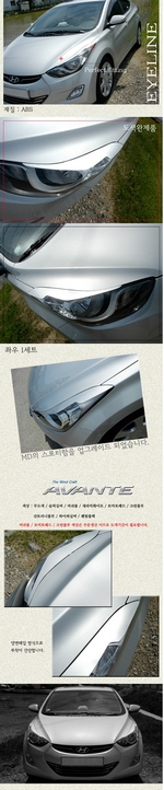 Реснички на фары Rimtec Hyundai Elantra 2010-2015