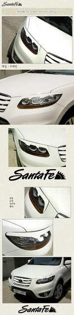 Реснички на фары тип В Rimtec Hyundai Santa Fe 2006-2009