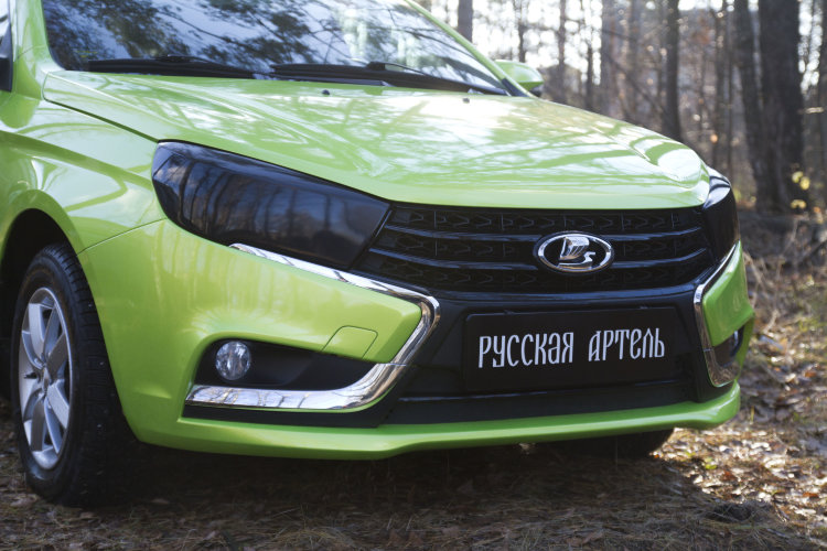 Реснички на передние фары (комплект для самостоятельного изготовления) Русская Артель LADA Vesta 2015-2019 no.18284