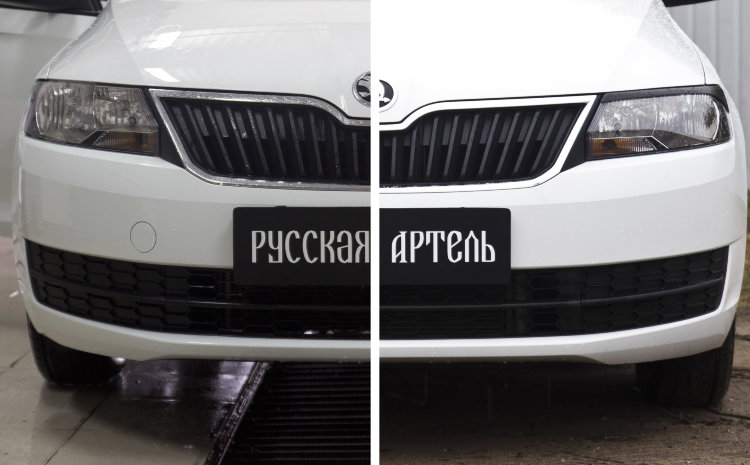 Реснички на передние фары Русская Артель Skoda Octavia II 2005-2013 no.18365