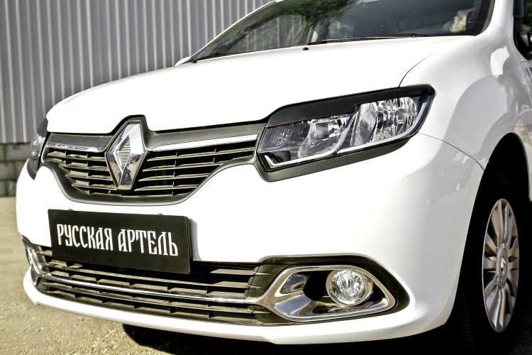 Реснички на передние фары Русская Артель Renault Logan 2013-2019 no.210