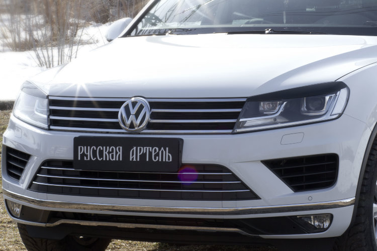 Реснички на передние фары Русская Артель Volkswagen Touareg II 2010-2018 no.577